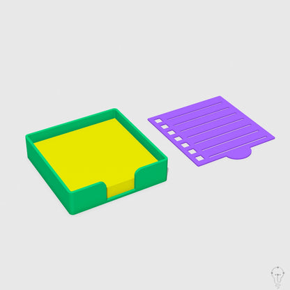 Post-it case and To Do List stencil set template STL Files for 3D Printing