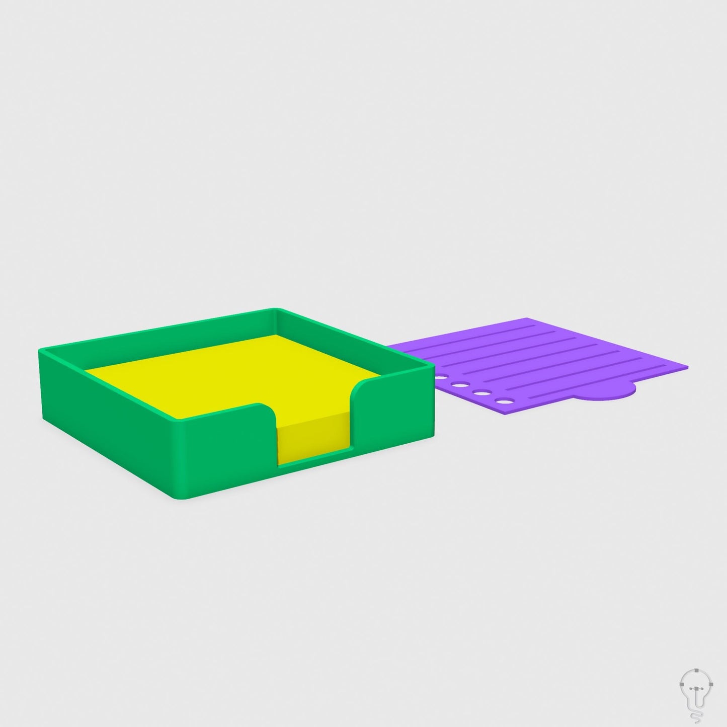 Post-it case and To Do List stencil set template STL Files for 3D Printing