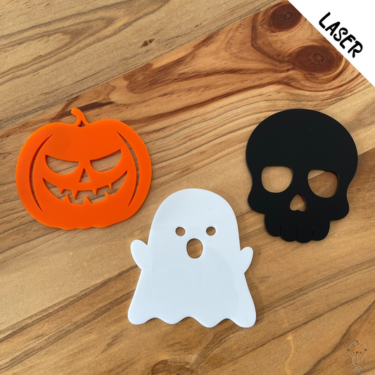 Halloween Coaster SVG Bundle | DXF PDF SVg | Laser Cut Spooky Home Decor