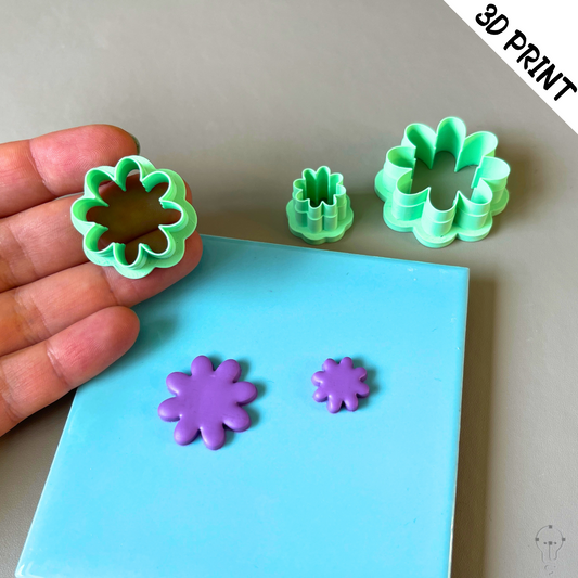 This is a 3D Print file for a Flower shaped cutter - perfect for all sorts of crafts like polymer clay, air dry clay, cookies, ceramics and more. Easy to print and use!