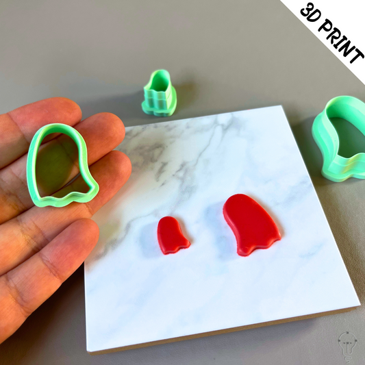 This is a 3D Print file for a spooky Halloween Ghost shaped cutter - perfect for all sorts of crafts like polymer clay, air dry clay, cookies, ceramics and more. Easy to print and use!