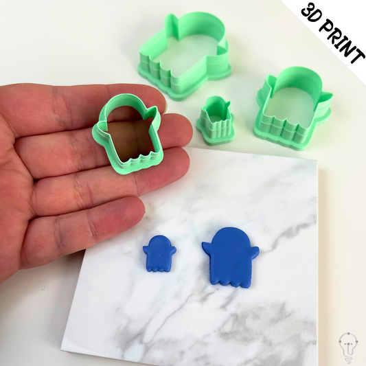 This is a 3D Print file for a spooky Halloween Ghost shaped cutter - perfect for all sorts of crafts like polymer clay, air dry clay, cookies, ceramics and more. Easy to print and use!