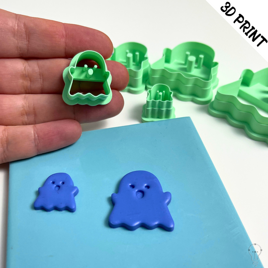 This is a 3D Print file for a spooky Halloween Ghost shaped cutter - perfect for all sorts of crafts like polymer clay, air dry clay, cookies, ceramics and more. Easy to print and use!