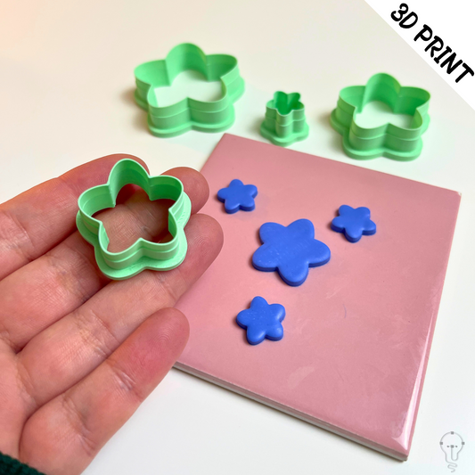 This is a 3D Print file for a star shaped cutter - perfect for all sorts of crafts like polymer clay, air dry clay, cookies, ceramics and more. Easy to print and use!