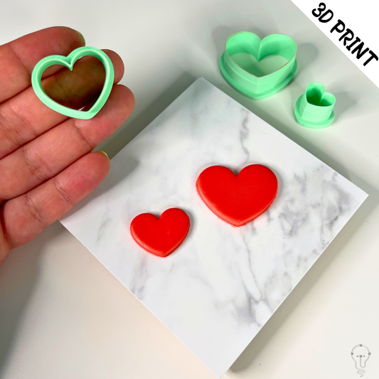 This is a 3D Print file for a heart shaped cutter - perfect for all sorts of crafts like polymer clay, air dry clay, cookies, ceramics and more. Easy to print and use!