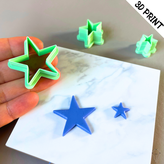 This is a 3D Print file for a Star shaped cutter - perfect for all sorts of crafts like polymer clay, air dry clay, cookies, ceramics and more. Easy to print and use!