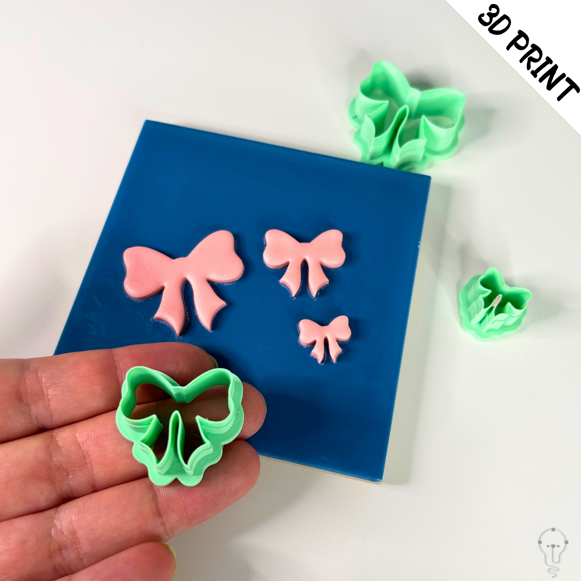 This is a 3D Print file for a Bow shaped cutter - perfect for all sorts of crafts like polymer clay, air dry clay, cookies, ceramics and more. Easy to print and use!