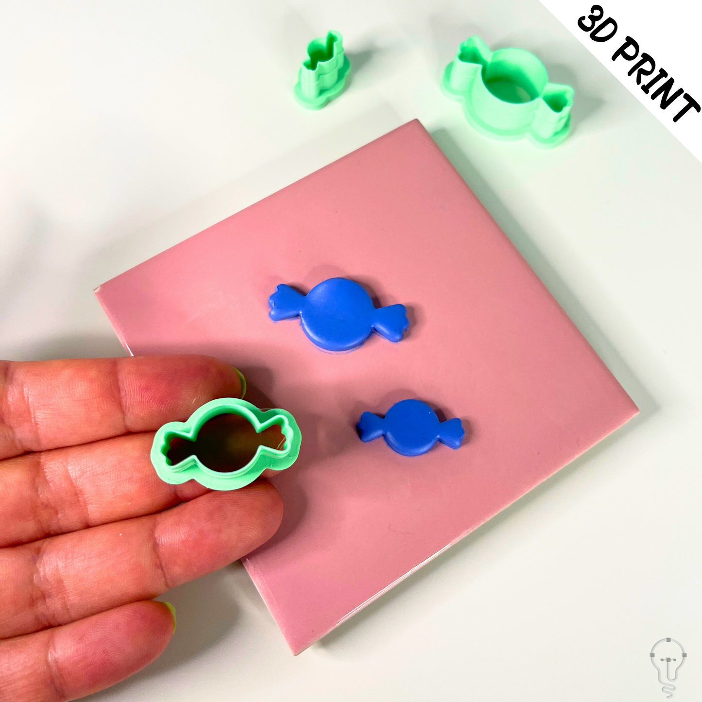 This is a 3D Print file for a Candy shaped cutter - perfect for all sorts of crafts like polymer clay, air dry clay, cookies, ceramics and more. Easy to print and use!