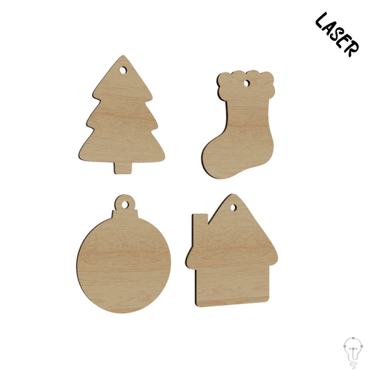 Christmas Ornament SVG Bundle | Laser Cut Files for Christmas Bauble Tree Decorations