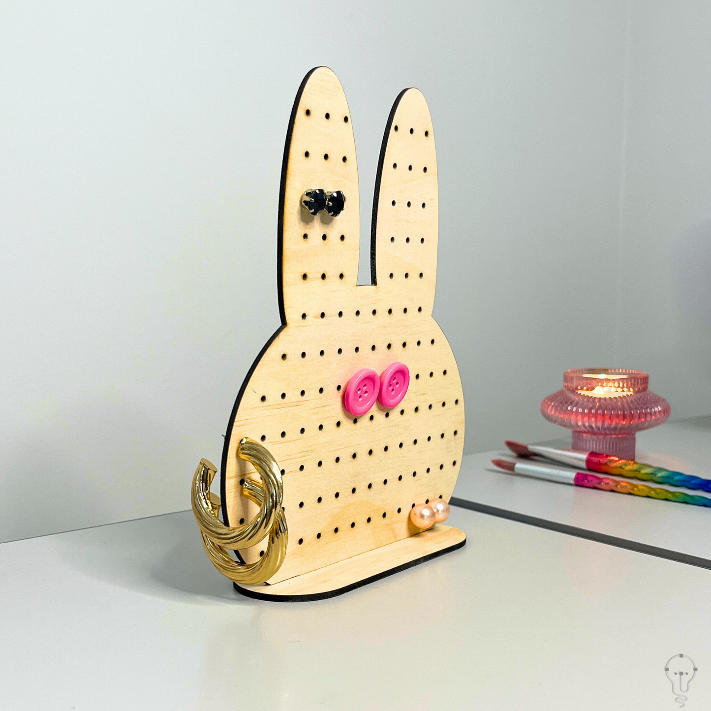 Bunny Earring Holder Laser Cutting File | SVG DXF PDF | Jewelry Organizer Home Decor