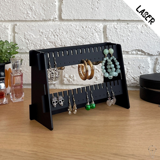 Jewelry Holder Stand Laser Cutting File | SVG PDF DXF | Earring Organizer Home Decor