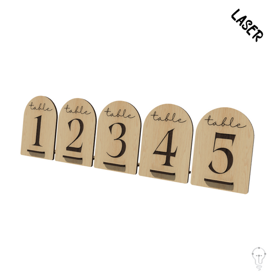 Table Sign Laser Cut File | SVG Wedding table number decor - DXF pdf Acrylic Wood Template - Restaurant table number