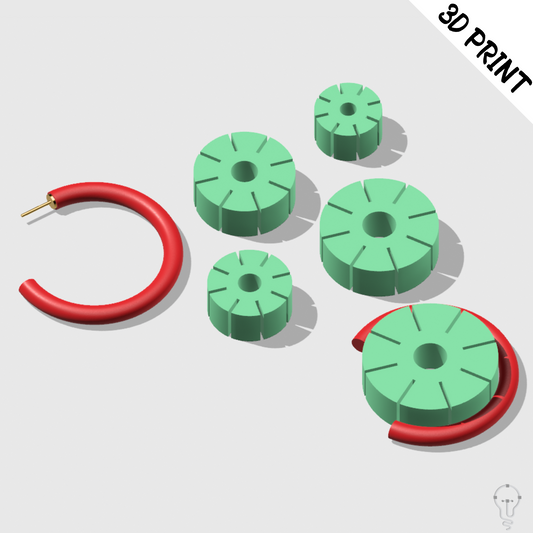 STL 3D Print File for Hoop Guide | Cut & Measuring Tool for Polymer Clay, Fondant and Cookies | Digital STL 3D Printing File | 5 Sizes