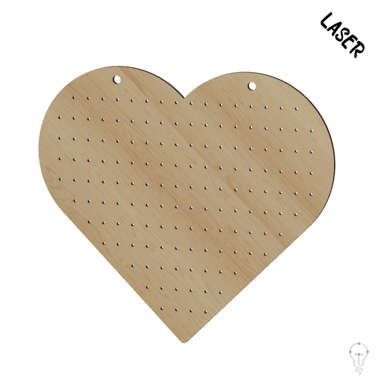 Heart Earring Wall Hanging Laser Cutting Files | SVG PDF DXF | Earring Holder and organizer