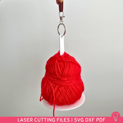 Portable Hanging Yarn Holder SVG Files for Laser Cutting