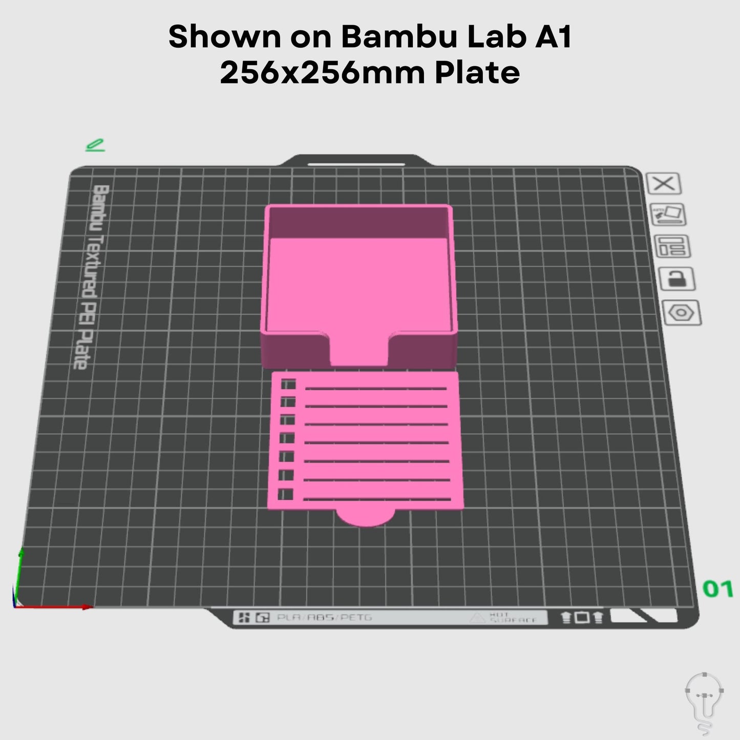 Post-it case and To Do List stencil set template STL Files for 3D Printing