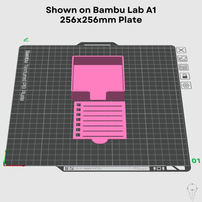 Post-it case and To Do List stencil set template STL Files for 3D Printing