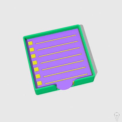 Post-it case and To Do List stencil set template STL Files for 3D Printing